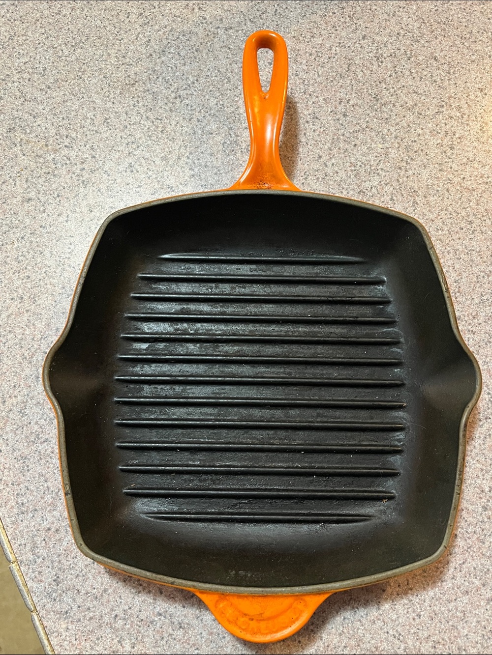 Le Creuset Orange Cast Iron Square Grill Pan